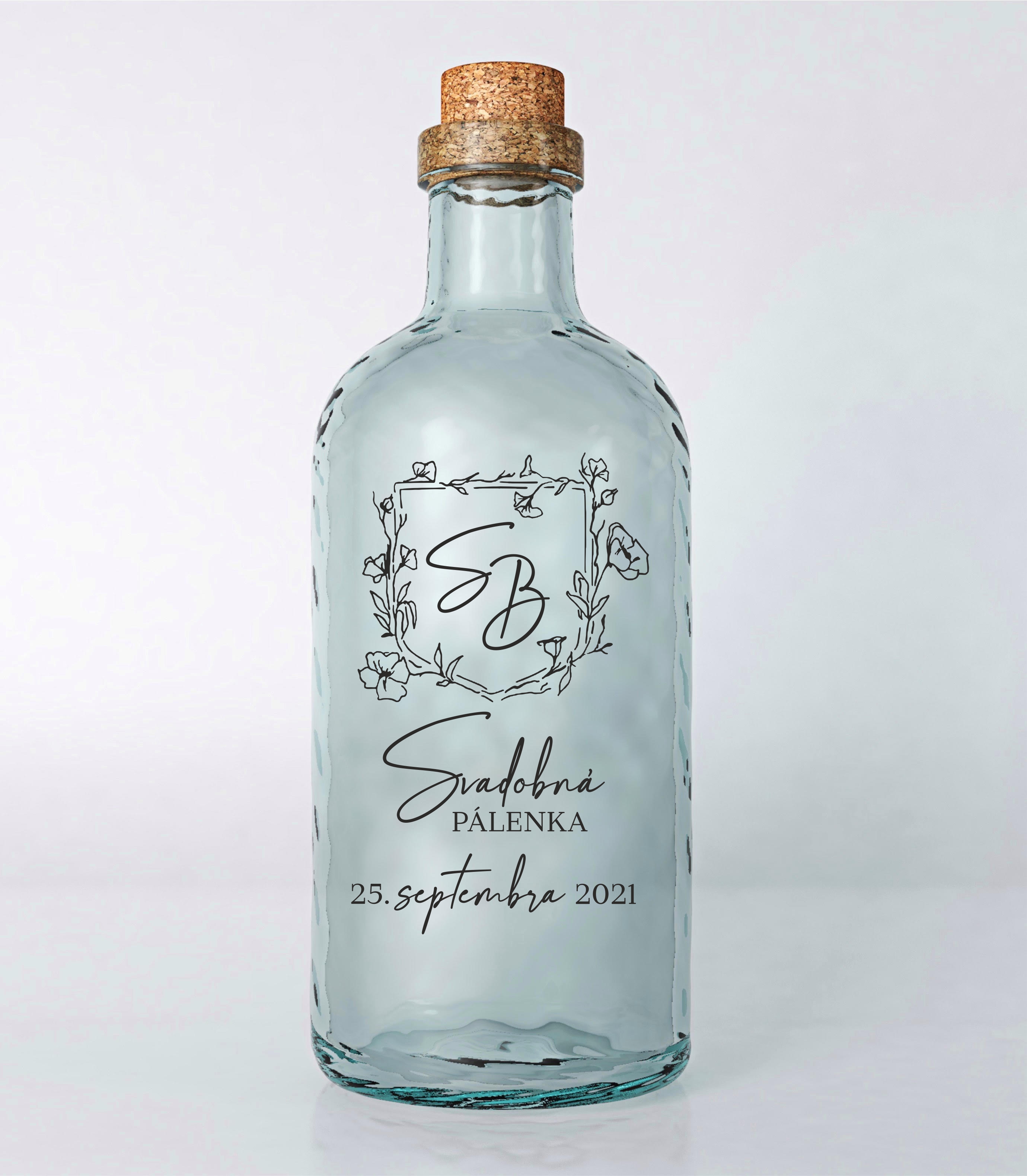 Nálepky na svadobné fľaše transparentné erb 3
