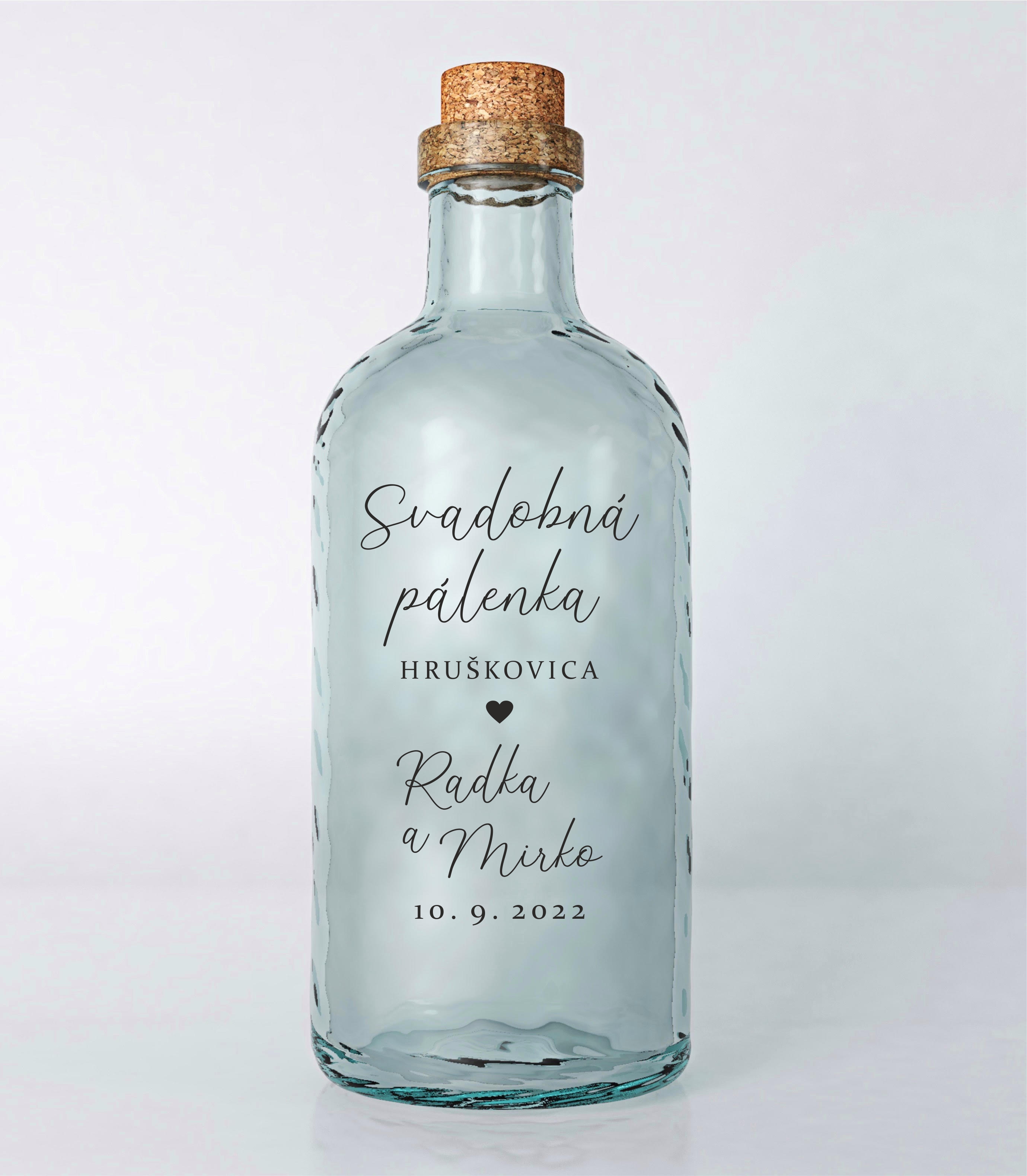 Nálepky na svadobné fľaše transpatentná 158