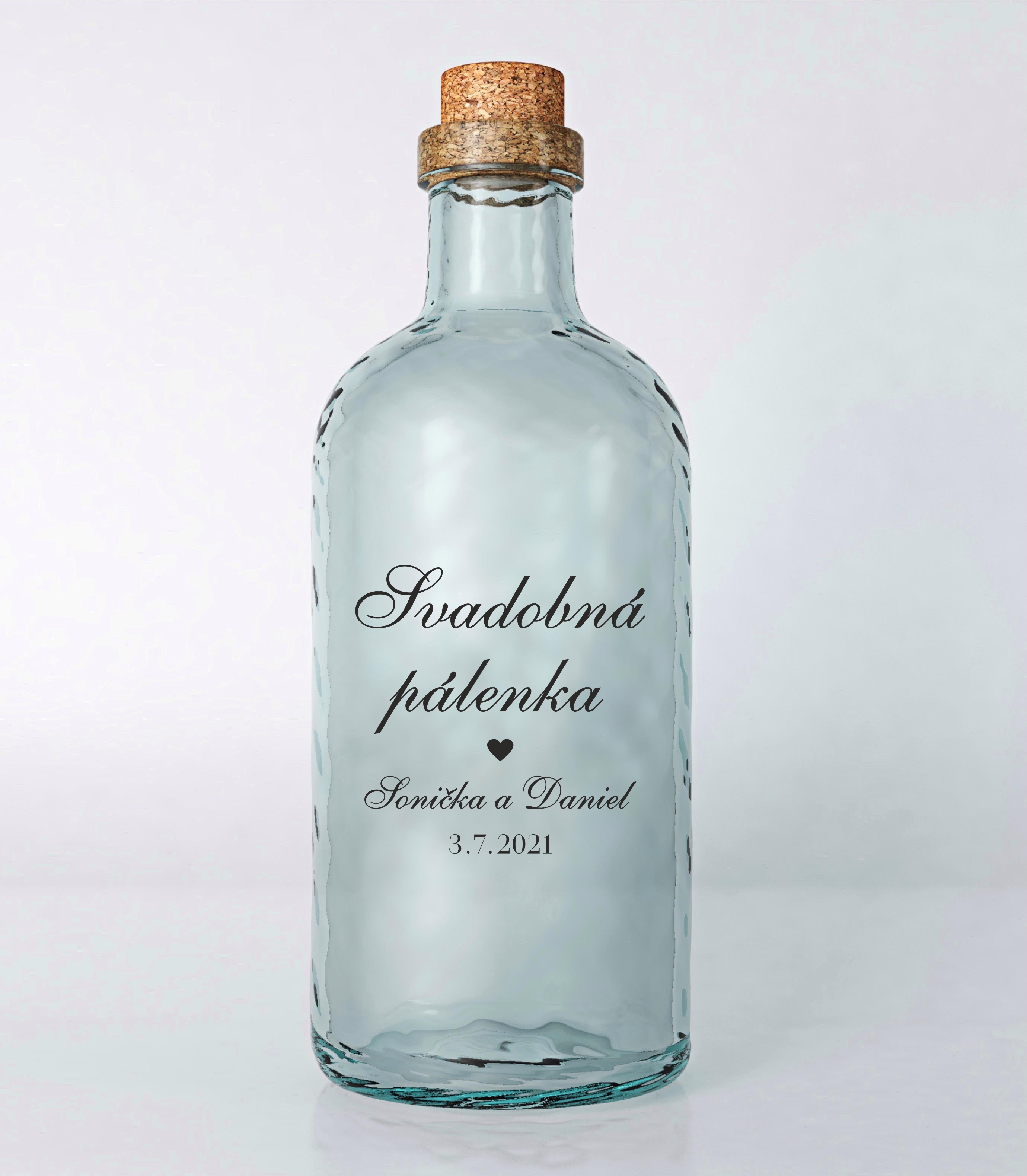 Nálepky na svadobné fľaše transparentné 2