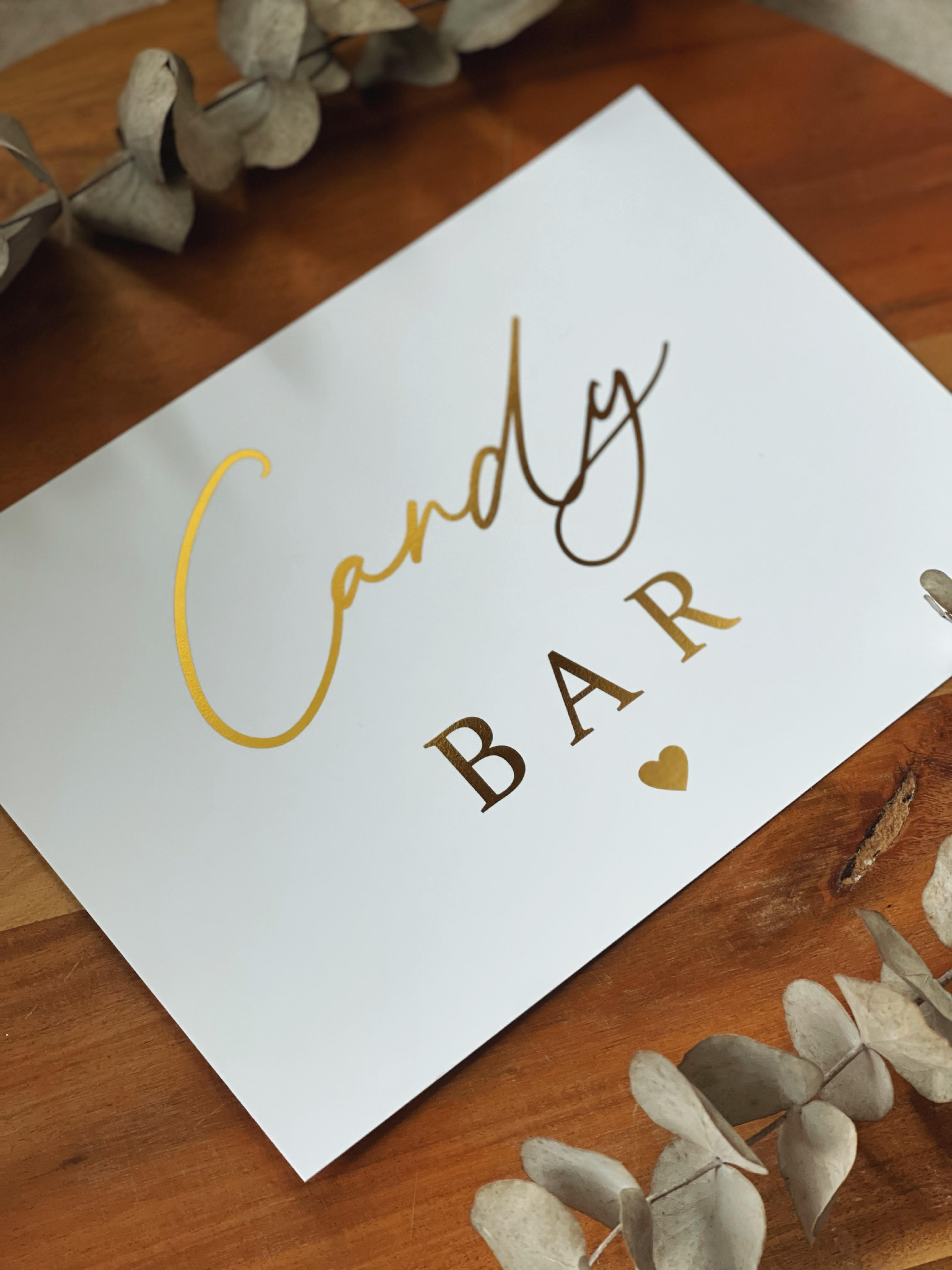Candy bar - Kartička ZLATÁ