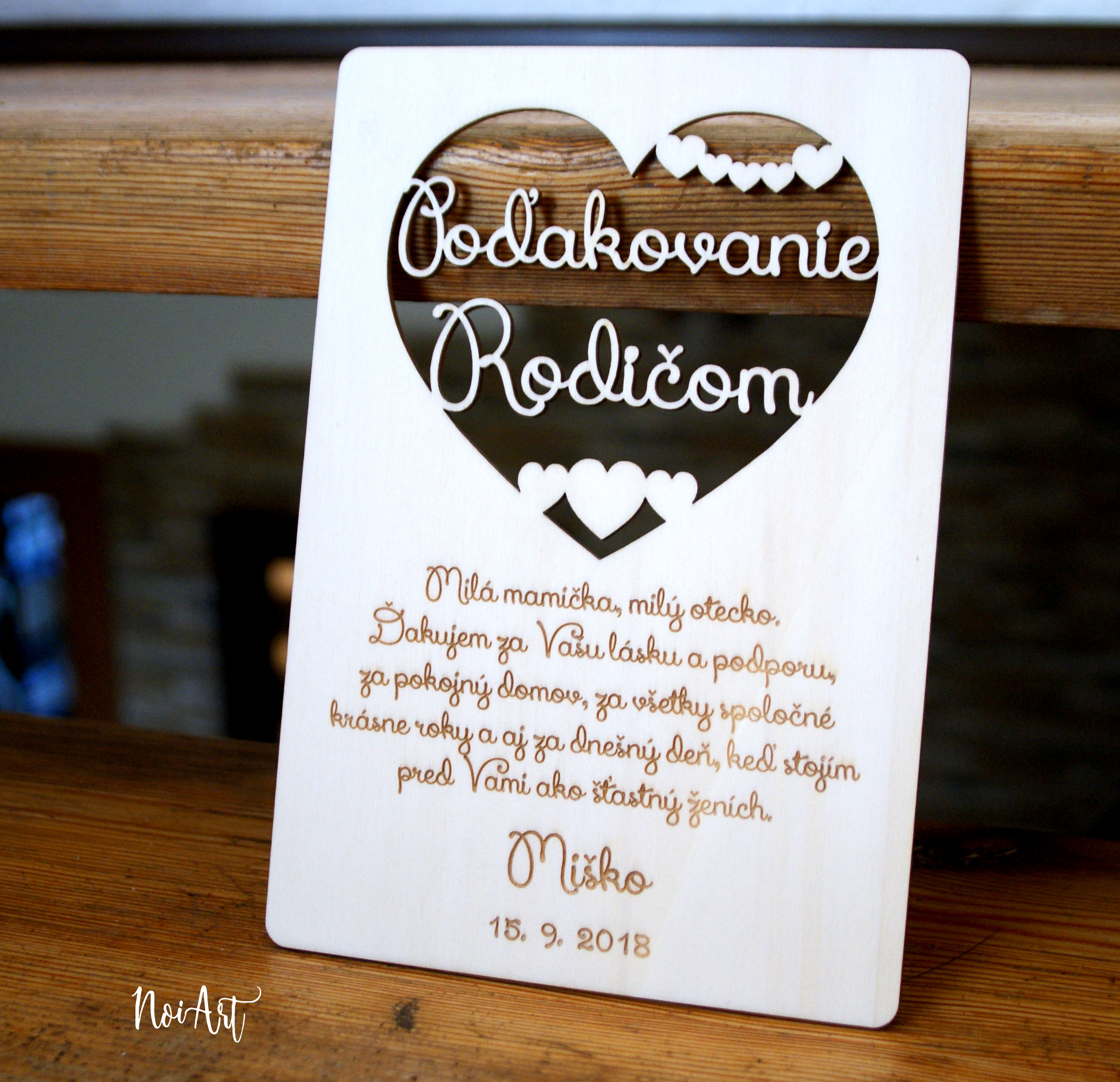 Poďakovanie rodičom 33 vyrezávané