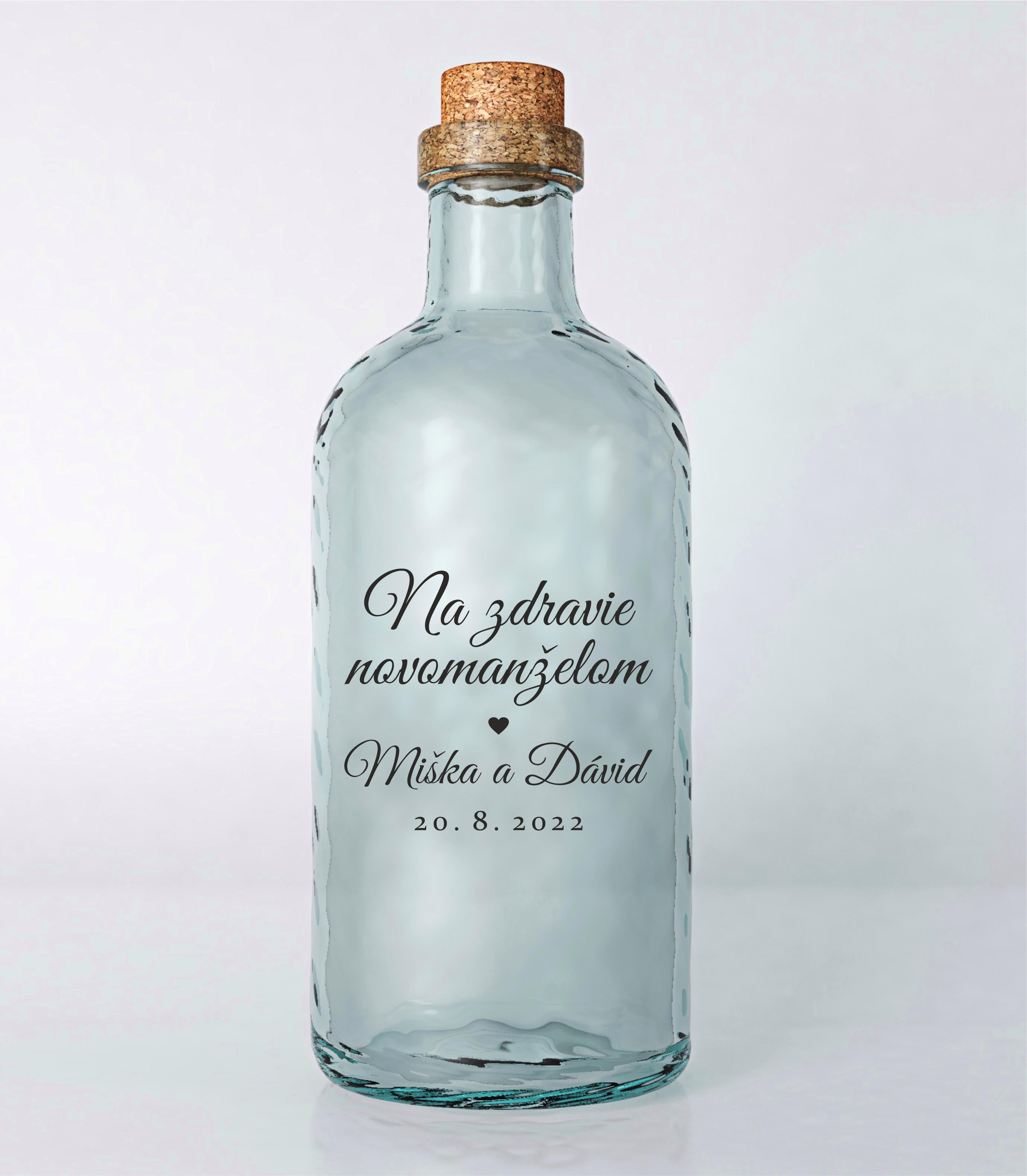 Nálepky na svadobné fľaše transpatentná 110