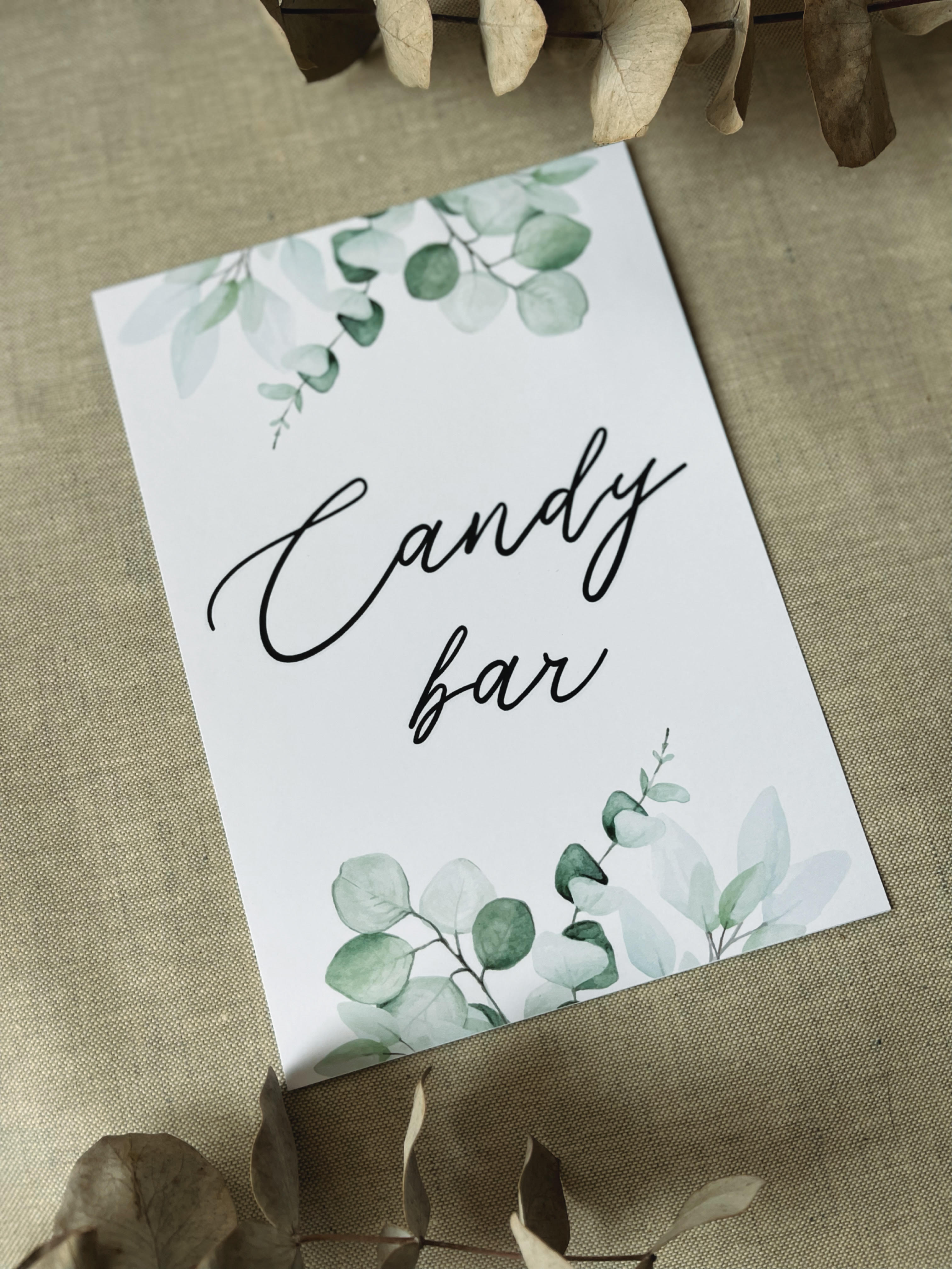 Candy bar A5 - Kartička eukalyptus
