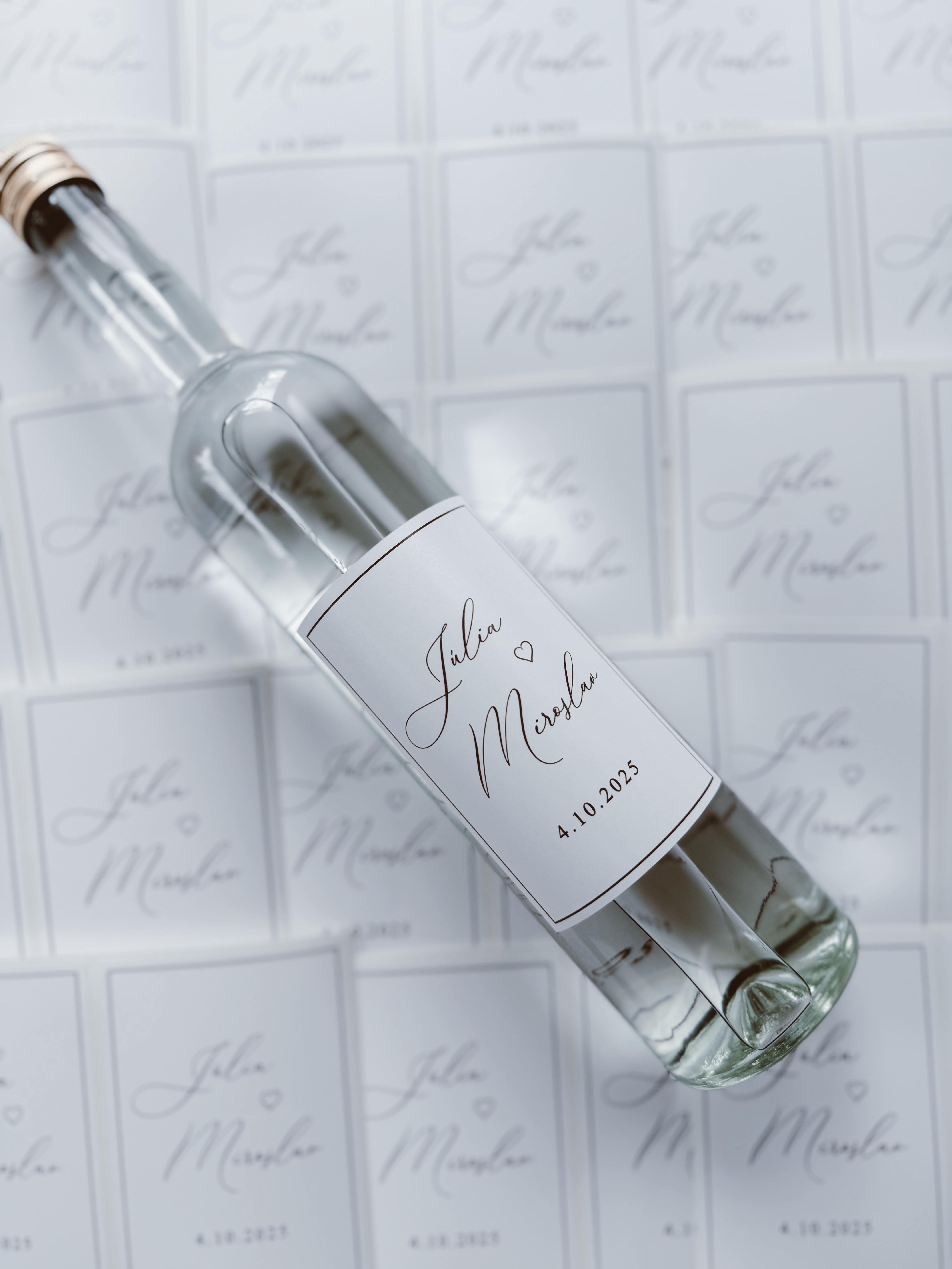 Nálepky na svadobnú pálenku/víno 312